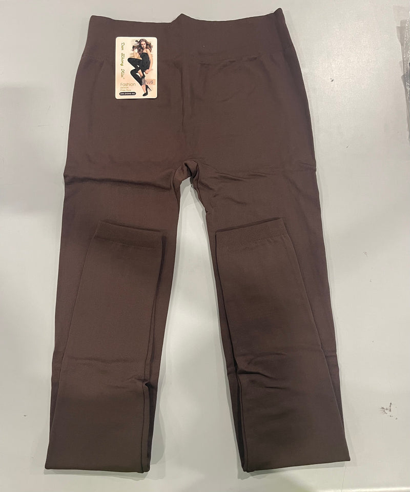 DAN ZHONG XIU FASHION DESIGN LEGGINGS - SIZE: WOMEN ONE SIZE - BROWN - Like New