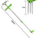 Weed Puller Tool Long Handle 3 Claws Weed Puller Tool - Green - Brand New