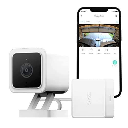 WYZE SMART GARAGE OPENER BUILT-IN HD VIDEO REMOTELY CONTROL GARAGE DOOR - WHITE - Like New