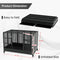 RERORD 48 Inch Heavy Duty Dog Crate with Wheels GL-PD-001-BLACK-48IN - Black - Like New