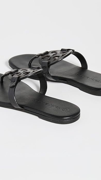 90582 Tory Burch Women's Miller Sandals Perfect Black Size 7.5 Like New