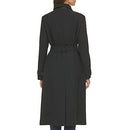 352SW434 COLE HAAN WOMEN'S SIGNATURE SLICK WOOL TRENCH COAT  SIZE 12 BLACK - Like New