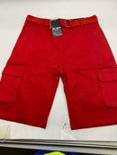 BLU ROCK MEN'S FLEX STRETCH CARGO SHORTS - SIZE: MEN 32 - RED - Like New
