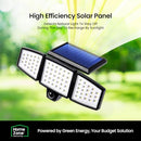 HOME ZONE SECURITY 2 PACKS SOLAR FLOOD LIGHTS OUTDOOR MOTION SENSOR - BLACK - Like New