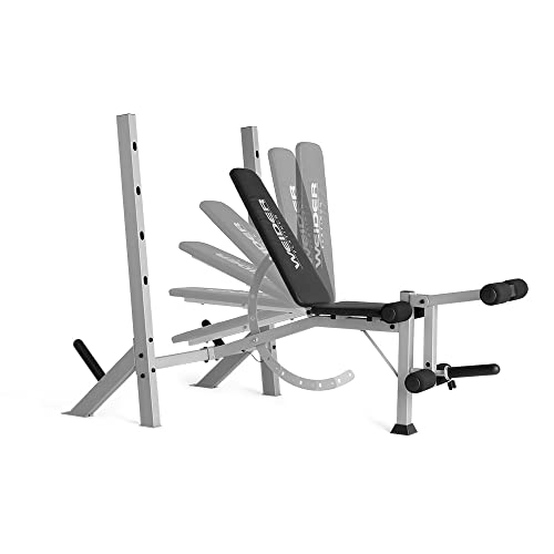 Weider Platinum Olympic Weight Bench and Rack WEBE80020 - BLACK - Like New