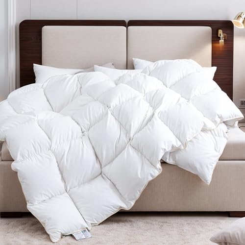KAKABELL COMFORTER KING SIZE QUILTED WHITE DUVET INSERT NOISELESS ULTRA - WHITE - Like New