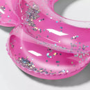 SUN SQUAD FLOWER TUBE SMS WATER FLOATS AND INFLATABLES - SLIVER GLITTER/PINK - Like New