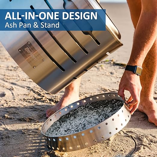 BeyondHOME 19.3" Smokeless Instant Fire Pit Stainless Steel FP19 - SILVER - Like New