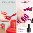 Kastiny Gel Nail Polish Kit, 9pc Glitter Maroon Gel Nail Collection - Brand New