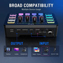 FIFINE SC3 GAMING AUDIO MIXER XLR CABLE BUNDLE, STREAMING RGB PC MIXER - BLACK - Brand New
