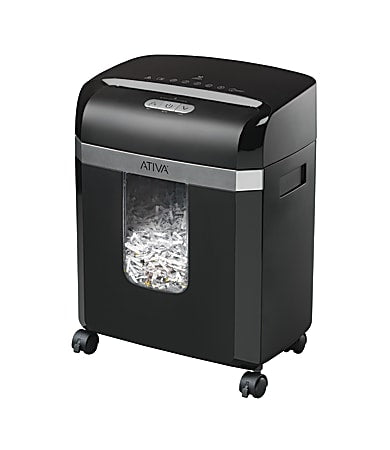 ATIVA 10 SHEET CROSS CUT SHREDDER - BLACK - Like New