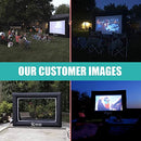 HOLIDAY STYLING 16FT INFLATABLE OUTDOOR PROJECTOR SCREEN 200” BLOW UP TV - BLACK - Like New