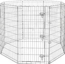 AMAZON BASICS FOLDABLE OCTAGONAL DOG PLAYPEN SINGLE DOOR 48" - X-LARGE - BLACK - Like New