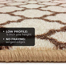 House Home Set 15 Attachable Carpet Stair Treads Moroccan Trellis Lattice Brown - Brand New