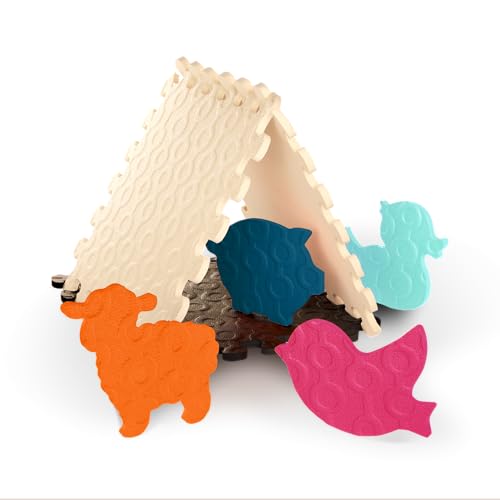 B. toys B. Play Animal Floor Mat 12 Interlocking  BX2026Z - Colorful Play Space - Like New