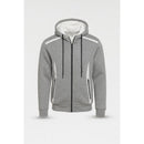 BLU ROCK MEN'S FLEECE LINED REFLECTIVE TECH FULL ZIP HOODIE - M - HEATHER GRAY - Brand New