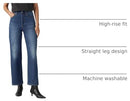 LEVI'S WOMEN'S RIBCAGE STRAIGHT ANKLE JEANS - SIZE: WOMENS 32X27 - COOL AGENDA - Like New