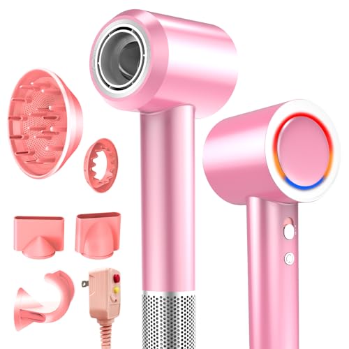 USKOWO HAIR DRYER 1800W FAST DRYING BLOW DRYER 160,000 RPM MOTOR - CANDY PINK - Like New