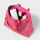 OPEN STORY WATER RESISTANT REVERSIBLE TOTE BAG - PINK/CORAL - Brand New