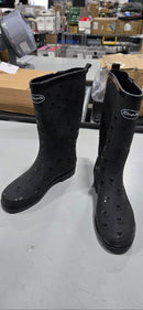 KOMKFORME WELLIES, WATERPROOF, COMFORT - SIZE: WOMEN 8 - BLACK - Scratch & Dent