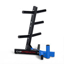 CAP BARBELL OLYMPIC PLATE TREE STORAGE RACK FOR WEIGHTS AND BAR BLUE - Like New