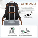 LOVEVOOK WOMEN'S 17.3" LAPTOP TRAVEL BACKPACK,40L ,3 PACKING CUBES - BLACK-BROWN - Like New