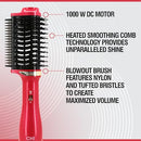 CHI VOLUME STYLER BLOWOUT BRUSH AMPLIFIED VOLUME, HEATED COMB 2-IN-1 - PINK - Like New
