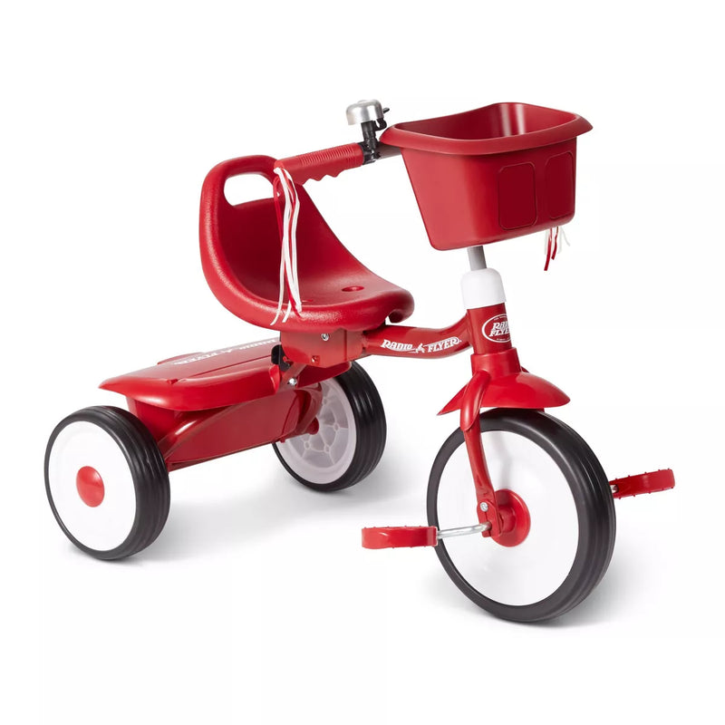 RADIO FLYER FOLD 2 GO TRIKE BUCKET STEEL FRAME PLASTIC PEDALS AGES 1.5-3 - RED - Brand New