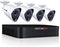 Night Owl 8-Channel 3MP HD 3.0 DVR 1TB 3mp Wired 4 Pack C-841-PIR3MP - White Like New