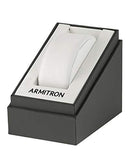 ARMITRON MEN'S GENUINE CRYSTAL ACCENTED LEATHER STRAP WATCH - Brand New