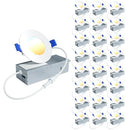 Ensenior 24Pack 3" LED Recessed Ceiling Light 5CCT 500LM 6W 120V - WHITE - Brand New