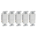 AMAZONCOMMERCIAL PADDLE LIGHT SWITCH 4-WAY 5-PACK WHITE YQDS415N-Q-5P - WHITE - Like New
