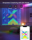 SMARTDAWN 900 RGB LEDS SMART CURTAIN LIGHTS WITH GIF 6.6X6.6FT MULTICOLOR - Brand New