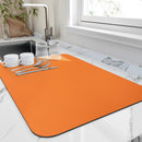 HOTLIVE Dish Drying Mat for Kitchen Counter Heat Resistant Drainer Mats Orange - Brand New
