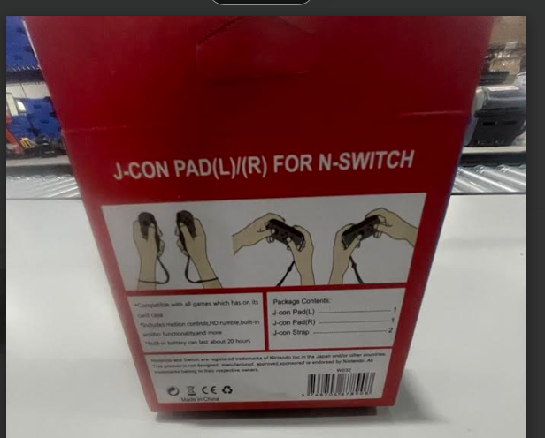 J-C PAD JOYCONS FOR NINTENDO SWITCH - GRAY - Like New