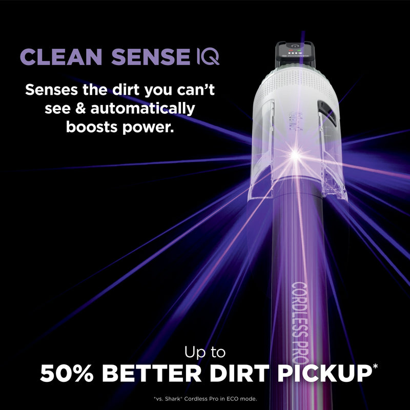 SHARK CORDLESS PRO STICK VACUUM CLEAN SENSE IQ TECHNOLOGY - BLACK/WHITE - Like New