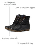 13934077009 SPERRY WOMEN'S SALTWATER DUCK BOOT - SIZE WOMEN 11 (EU 42.5) -BLACK - Like New