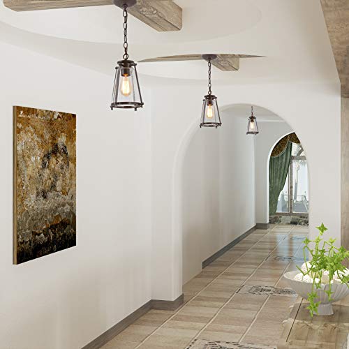 GEPOW FARMHOUSE PENDANT LIGHTING ISLAND HANGING LIGHT FIXTURE A03628 - BRONZE - Brand New