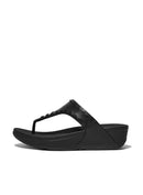 GB1-001-050 FITFLOP WOMEN'S LULU RUBBER-STUD SANDALS SIZE WOMEN 7 BLACK - Like New