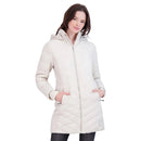 SPYDER WOMEN'S BOUNDLESS LONG HOODED PUFFER JACKET - MEDIUM - WHITE, SPFGM045 - Like New