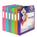 XUCHUN 3 Ring Binders 1 Inch Clear View Binder with 2 Pockets 6 Pack B07MK4JVP6 - Brand New