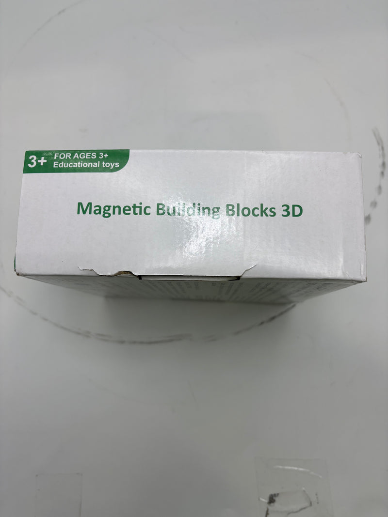 100PCS MAGNETIC TILES MAGNETIC 3D BUILDING BLOCKS SET EDUCATIONAL - MULTI - Like New