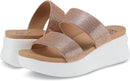 DAISY FUENTES FENWAY WOMEN'S WEDGE SANDALS - SIZE: WOMEN 6.5 - MAUVE - Like New