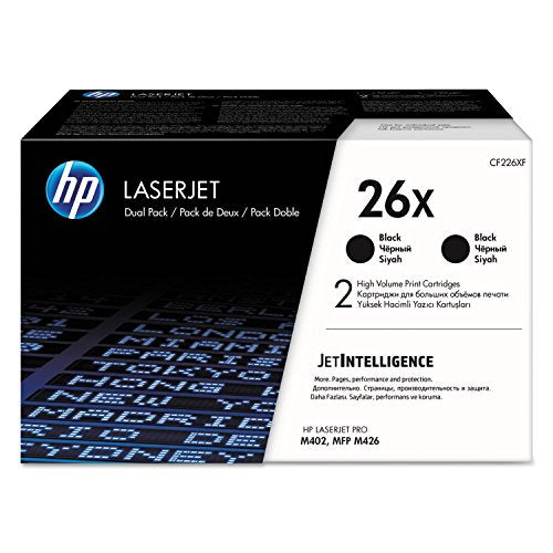 HP 26X Black High-yield Toner Cartridges (2-pack) CF226XD - Black - Like New