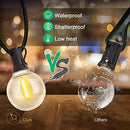 25 Pack G40 LED Light Bulbs Replacement for Outdoor String Lights E12 Base Bulb - Like New