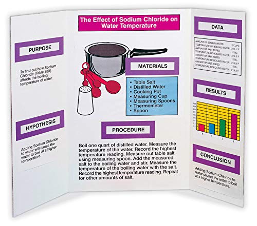 PACON 80% Recycled Single-Walled Tri-Fold Presentation Boards 48" x 36" - Like New