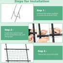 COSTWAY 75 IN. METAL GARDEN CUCUMBER TRELLIS FOR PLANT CLIMBING - BLACK/GREEN - Like New