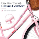 QARSWA C-100 24/26 Inch Women's Beach Cruiser Bike, Shimano 7S, - PINK - Like New