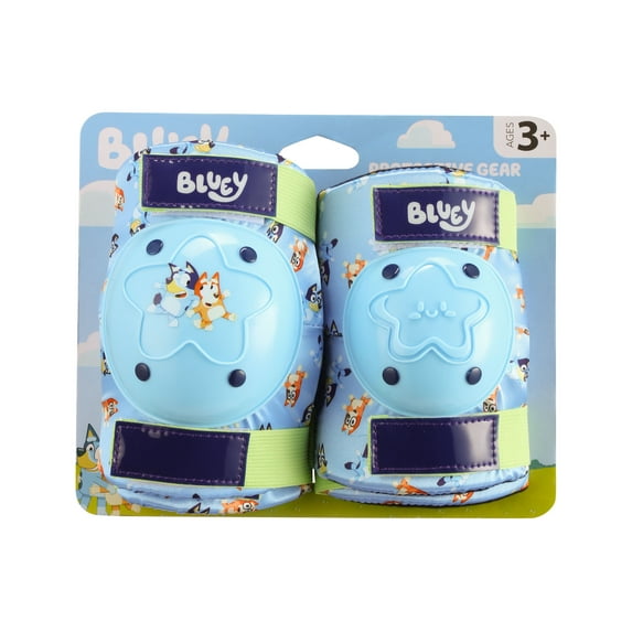 BLUEY PROTECTIVE GEAR SET KNEE PAD 4PC - BLUE - Brand New