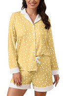 FKEEP BUTTON DOWN PAJAMAS SETS WOMEN TWO-PIECE SATIN SILK PJS - SIZE: WOMEN XL - Brand New